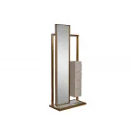 58DB-18158ZERK Тумба с зеркалом и подсветкой св.шпон 75*40*180см от ImperiumLoft