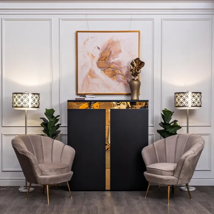 Лампа настольная с матовым плафоном, золото 22-88228 от ImperiumLoft