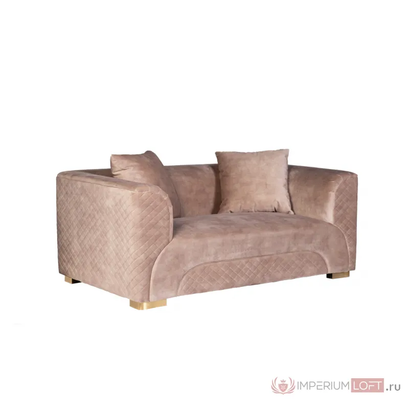 87YY-2047-2 BG Диван двухместный велюр бежевый 185*105*76см от ImperiumLoft