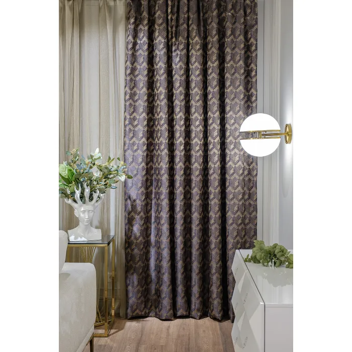 121GD-TON04-PORT BRONZ Портьера MODENA бронзовая 275*260см от ImperiumLoft
