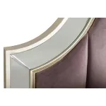 KFE007-69 Кровать с зерк.вставками велюр роз-серый 211*189*158см от ImperiumLoft