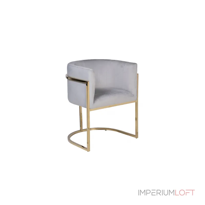 30C-DX-2010-1 LBG Кресло велюр серо-голубой 54*56*72см от ImperiumLoft