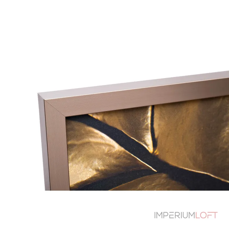 Холст 'Золотые листья монстеры-2' в багете латунь от ImperiumLoft Холст 'Золотые листья монстеры-2' в багете латунь от ImperiumLoft