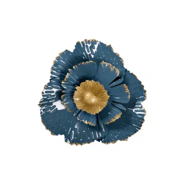 Декор настенный Цветок золотисто-голубой 37SM-0848