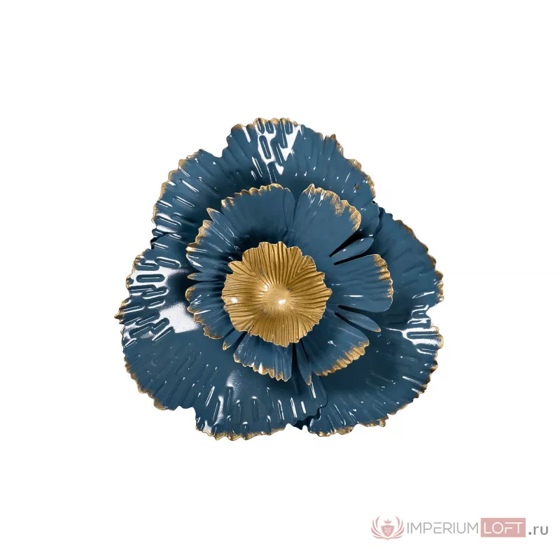 Декор настенный Цветок золотисто-голубой 37SM-0848 от ImperiumLoft