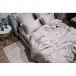 Простыня сатиновая на резинке 160х200х30см пудреная роза от ImperiumLoft