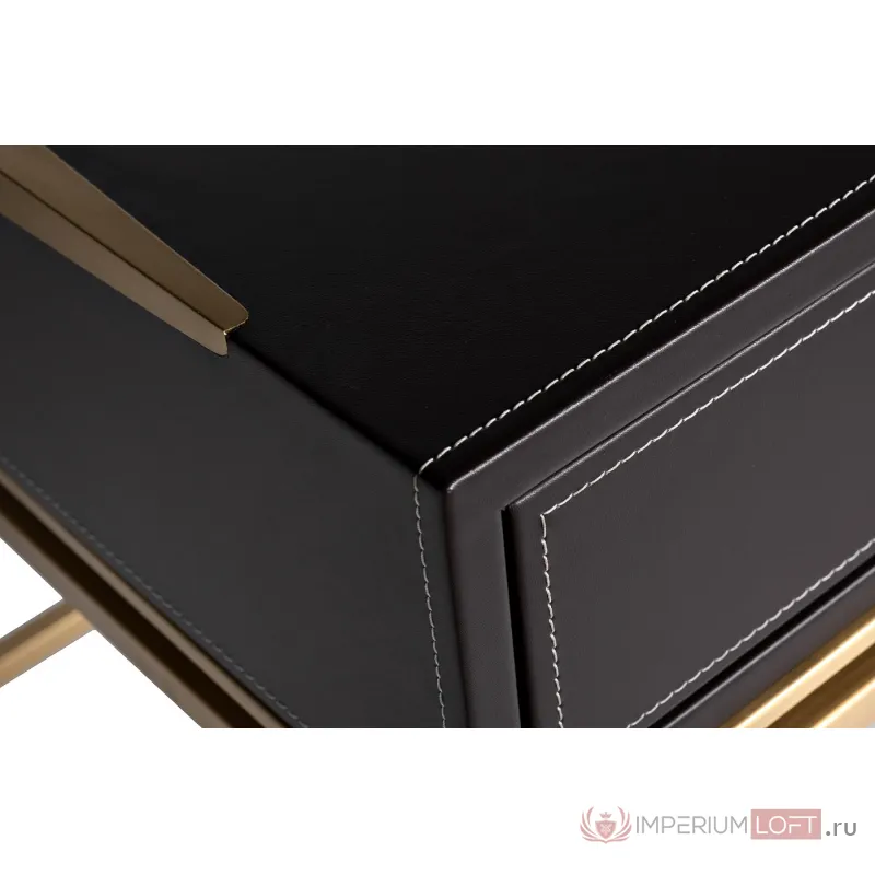 76AR-D671 Стол письменный коричн/мат.золото 126*66*76см от ImperiumLoft