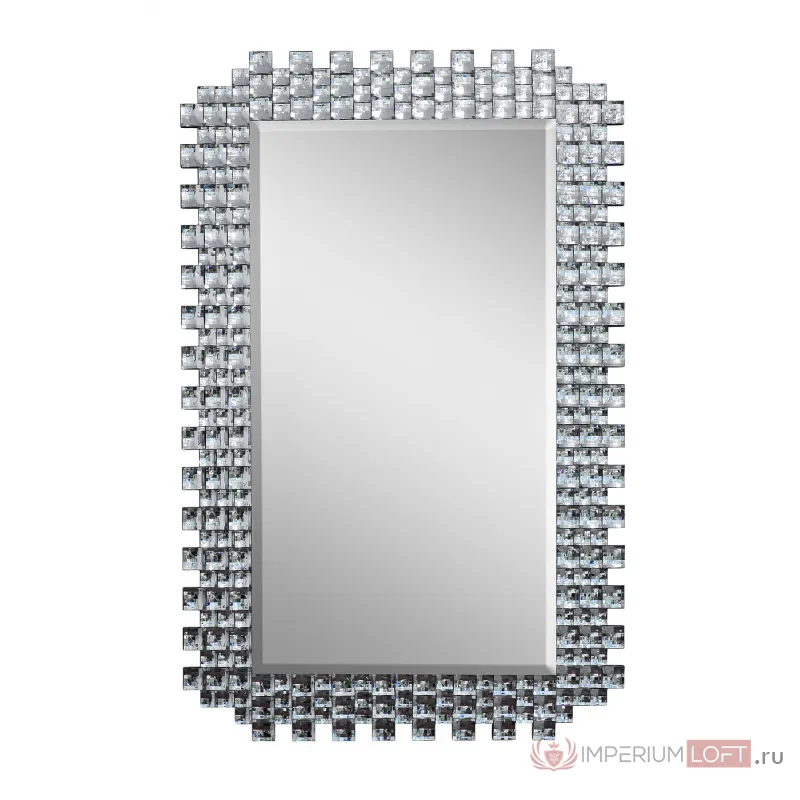 50SX-9192 Зеркало прямоуг. рама с зеркальными вставками 120*77cм от ImperiumLoft