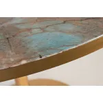 Стол обеденный Venice Blue голубой искусственный мрамор от ImperiumLoft