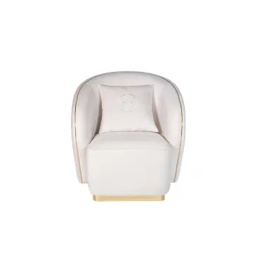 Кресло Olten велюровое кремовое