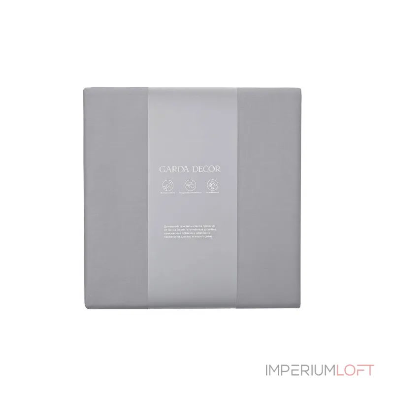 Пододеяльник сатиновый 'Мечты' 230х210см серый от ImperiumLoft