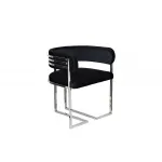 GY-8504STUL-CHERN Стул велюр черный/хром 61*60*74см