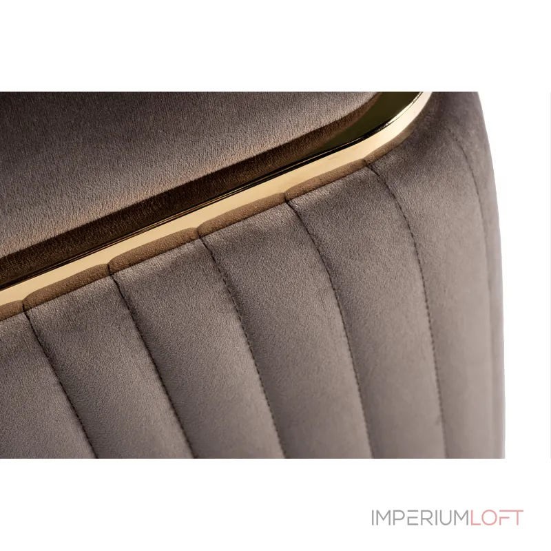 Пуф Glarus велюровый коричневый от ImperiumLoft