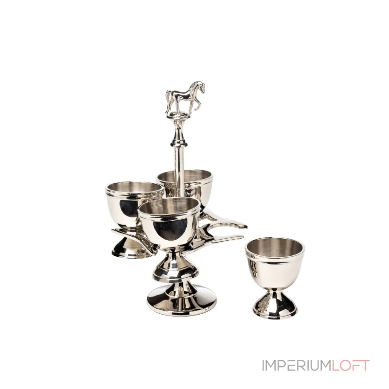 95IM-5436 Подставка для яиц Horse латунь цвет хром d10*18см от ImperiumLoft 95IM-5436 Подставка для яиц Horse латунь цвет хром d10*18см от ImperiumLoft