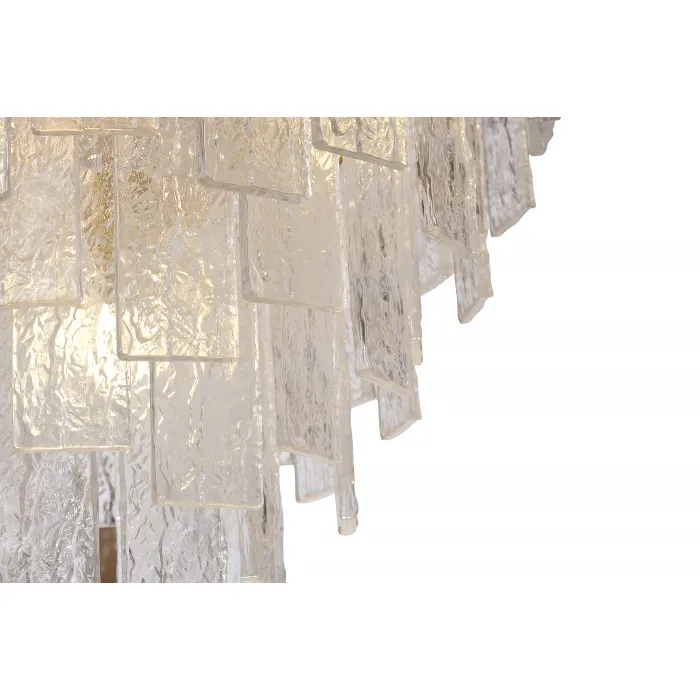 91GH-1014-8 Люстра потолочная Ice рифленое стекло/латунь d.53см h.60см от ImperiumLoft