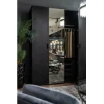 Шкаф двухдверный черный с выдвижными ящиками от ImperiumLoft Шкаф двухдверный черный с выдвижными ящиками от ImperiumLoft