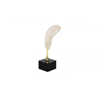 Статуэтка Белое перо с золотом 27см на подставке 55RD4140S