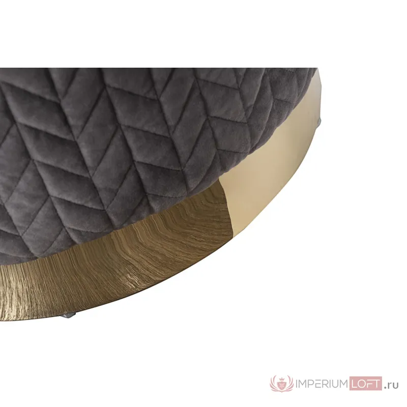 GY-BEN8143GOLD-DG Банкетка велюр темно-серый/золото d42*46см от ImperiumLoft