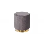 GY-BEN8143GOLD-DG Банкетка велюр темно-серый/золото d42*46см от ImperiumLoft