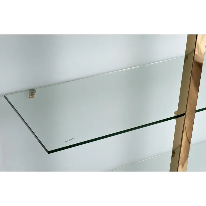 58DB-SH17071CS Стеллаж Marbella White бел/зол. 90*34*195см от ImperiumLoft