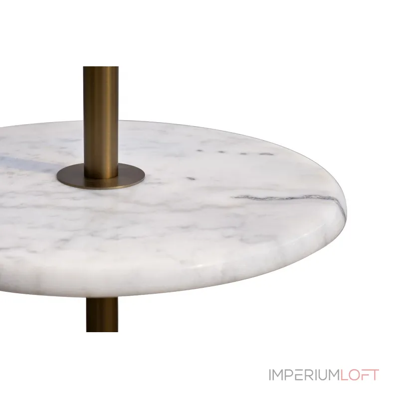 Торшер с мраморным столиком (белый плафон) от ImperiumLoft Торшер с мраморным столиком (белый плафон) от ImperiumLoft