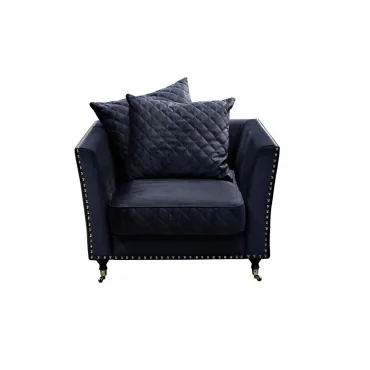 Кресло Sorrento велюровое темно-синее SORRENTO1-2K-Т.СИНИЙ-Bel18 от ImperiumLoft