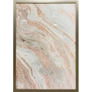 89VOR-MARBLE2 Постер Розовый мрамор-2 50*70см, багет