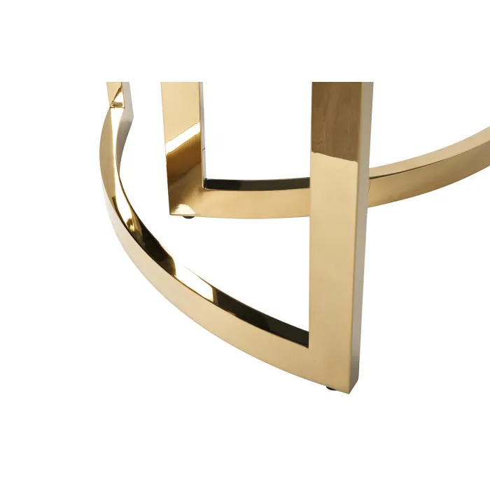 Стол журнальный золотой с темным стеклом 47ED-CT062GOLD от ImperiumLoft