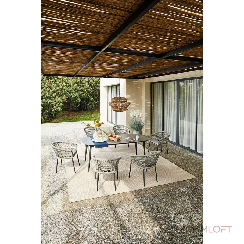 Кресло уличное Муза темно-серое с оплеткой 39AR-C288-T4 от ImperiumLoft Кресло уличное Муза темно-серое с оплеткой 39AR-C288-T4 от ImperiumLoft