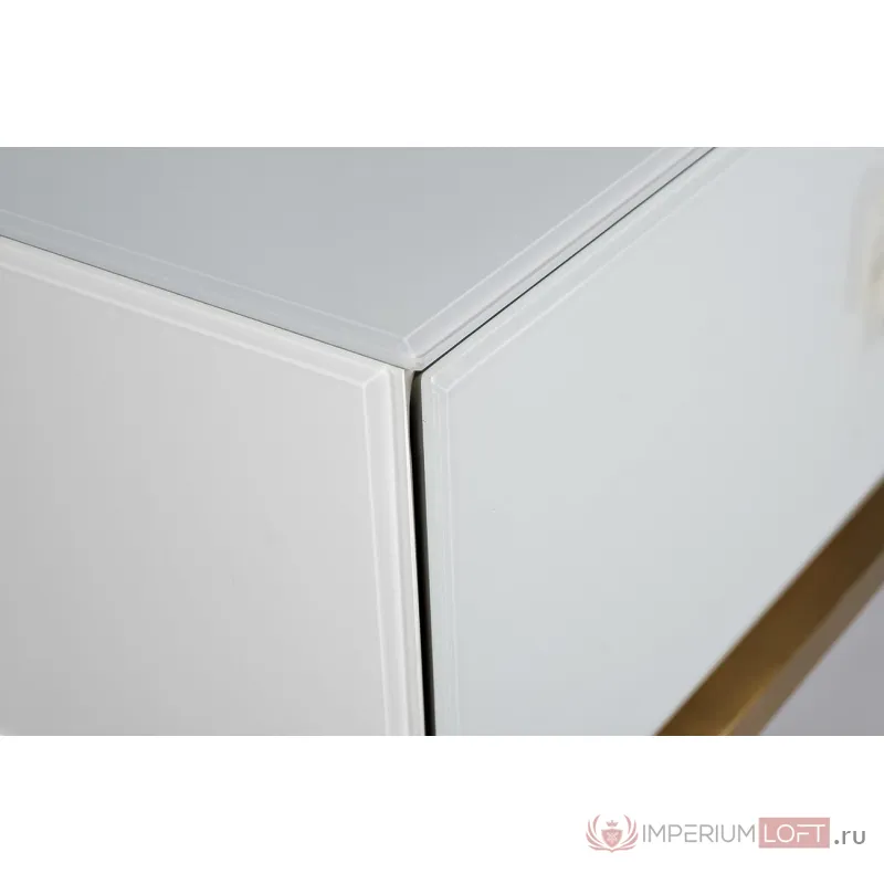 KFG070 Консоль 2 ящика белая/золото 120*42*77см от ImperiumLoft