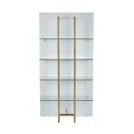 58DB-SH17071CS Стеллаж Marbella White бел/зол. 90*34*195см от ImperiumLoft
