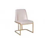 Стул обеденный велюровый кремовый/золото от ImperiumLoft