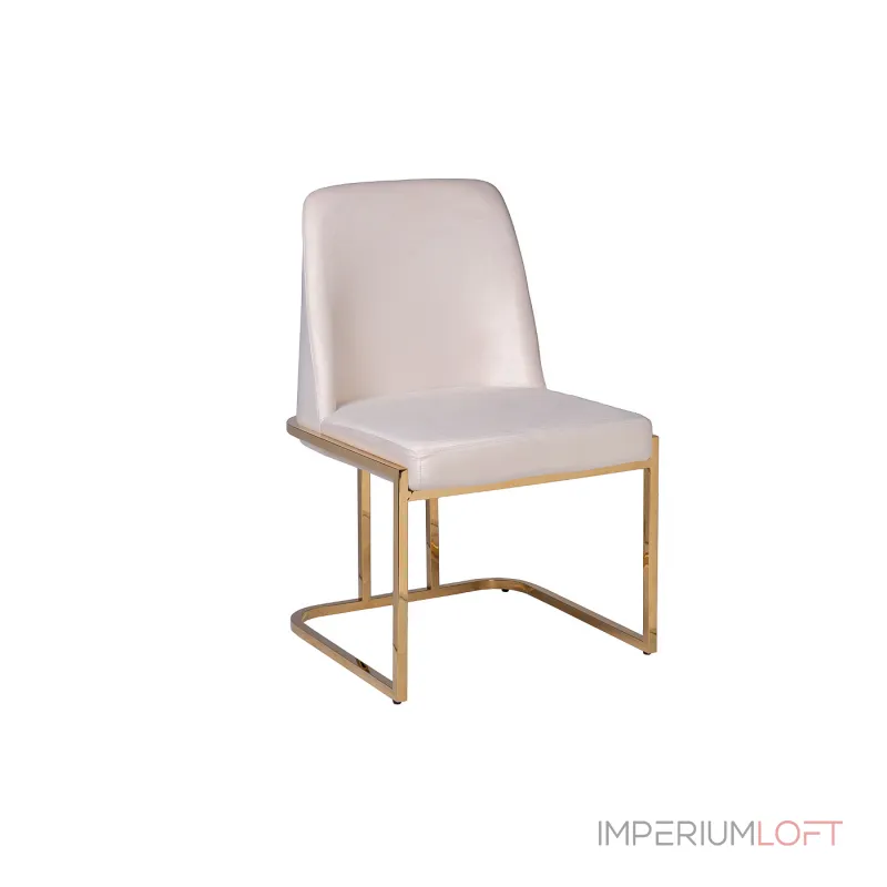 Стул обеденный велюровый кремовый/золото от ImperiumLoft Стул обеденный велюровый кремовый/золото от ImperiumLoft
