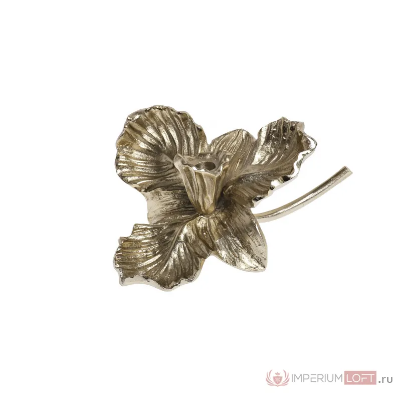 71PN-1893 Подсвечник Орхидея металл. цвет шампань 18*15*10см от ImperiumLoft