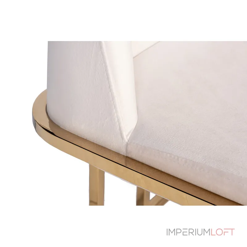 Стул обеденный велюровый кремовый/золото от ImperiumLoft Стул обеденный велюровый кремовый/золото от ImperiumLoft
