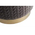GY-BEN8143GOLD-DG Банкетка велюр темно-серый/золото d42*46см от ImperiumLoft