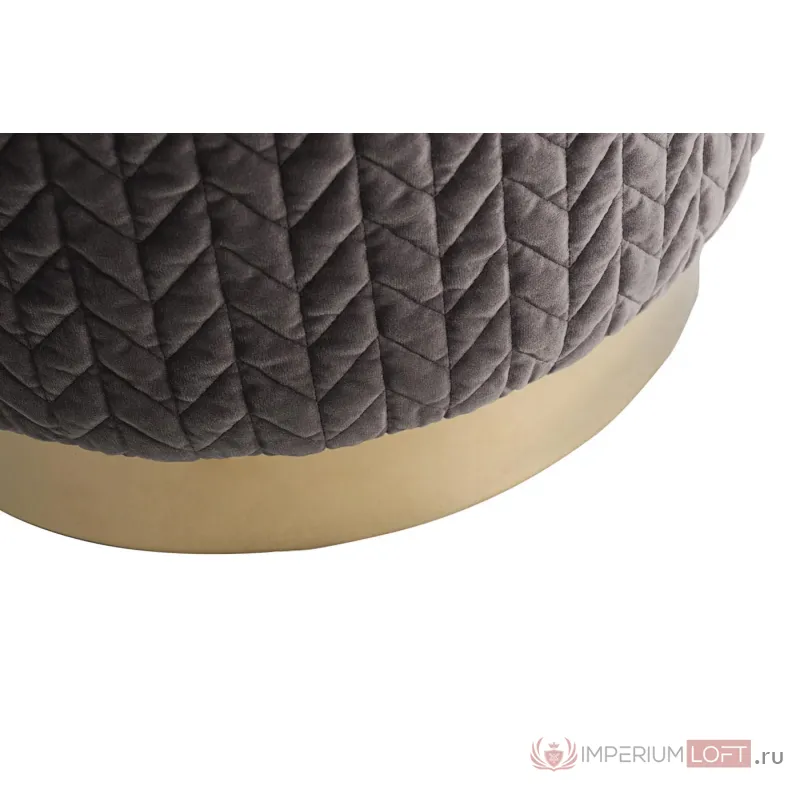 GY-BEN8143GOLD-DG Банкетка велюр темно-серый/золото d42*46см от ImperiumLoft
