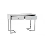 KFG103 Консоль 2 ящика белая/хром 120*42*79см от ImperiumLoft