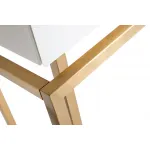 KFG070 Консоль 2 ящика белая/золото 120*42*77см от ImperiumLoft