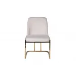 Стул обеденный велюровый кремовый/золото от ImperiumLoft