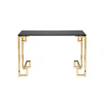 Консоль черное стекло/золото 13RXC3049-GOLD от ImperiumLoft