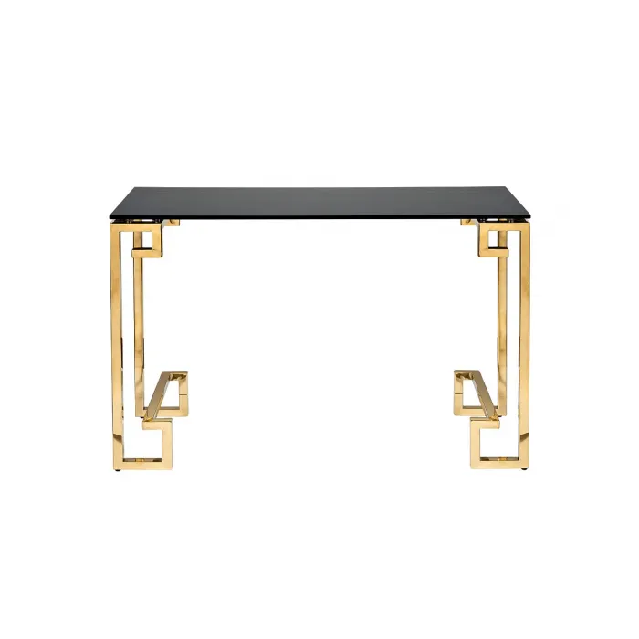 Консоль черное стекло/золото 13RXC3049-GOLD от ImperiumLoft