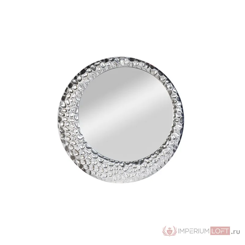 50SX-1020 Зеркало круглое рама полиуретан серебро d100*4,0см от ImperiumLoft
