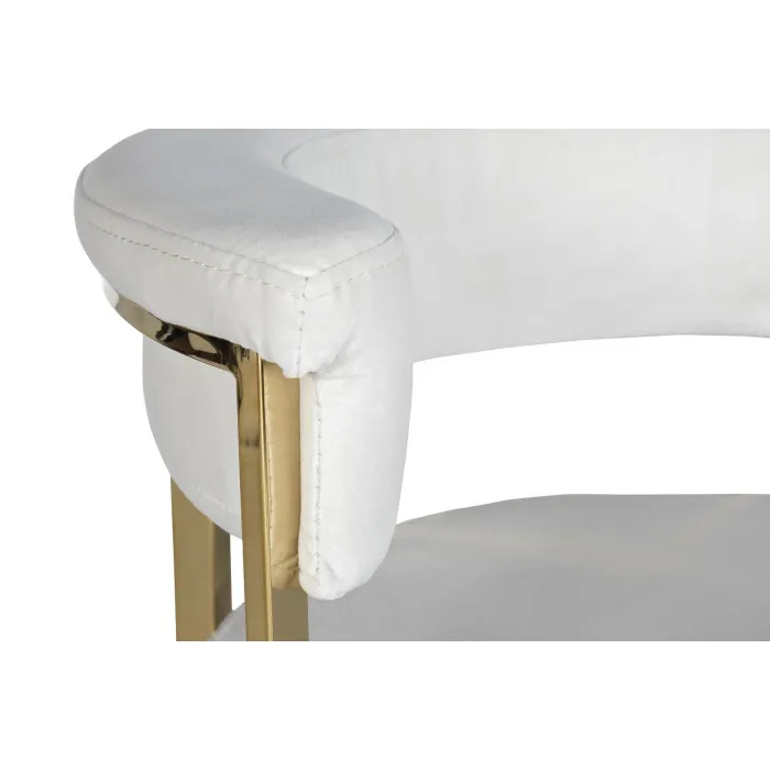 Стул барный светло-серый велюровый (золото) GY-B8216GOLD-LG от ImperiumLoft