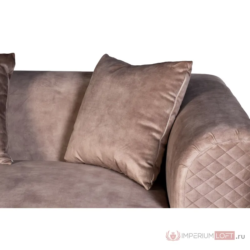 87YY-2047-3 BG Диван трехместный велюр бежевый 245*105*76см от ImperiumLoft