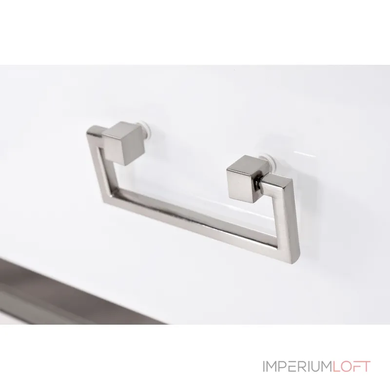 Консоль с ящиками белая/хром