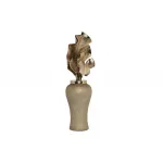 71PN-50736 Ваза декоративная золотистая 25*18*65см от ImperiumLoft