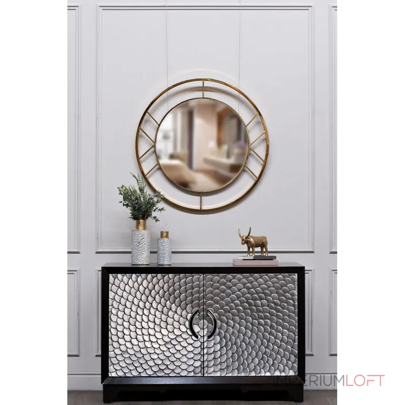 Зеркало круглое в металлической раме (золото) KFG082 от ImperiumLoft Зеркало круглое в металлической раме (золото) KFG082 от ImperiumLoft