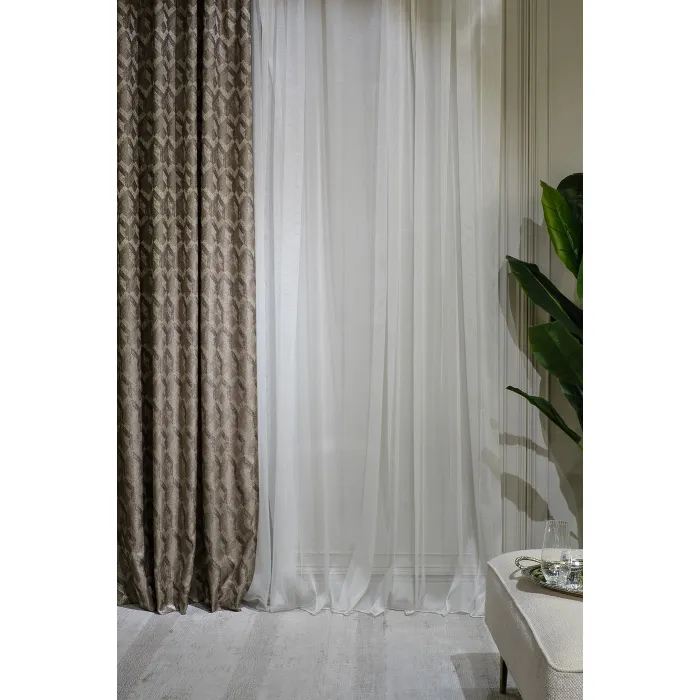 121GD-BON01-TUL BEL Тюль ROMA белый 275*320см от ImperiumLoft
