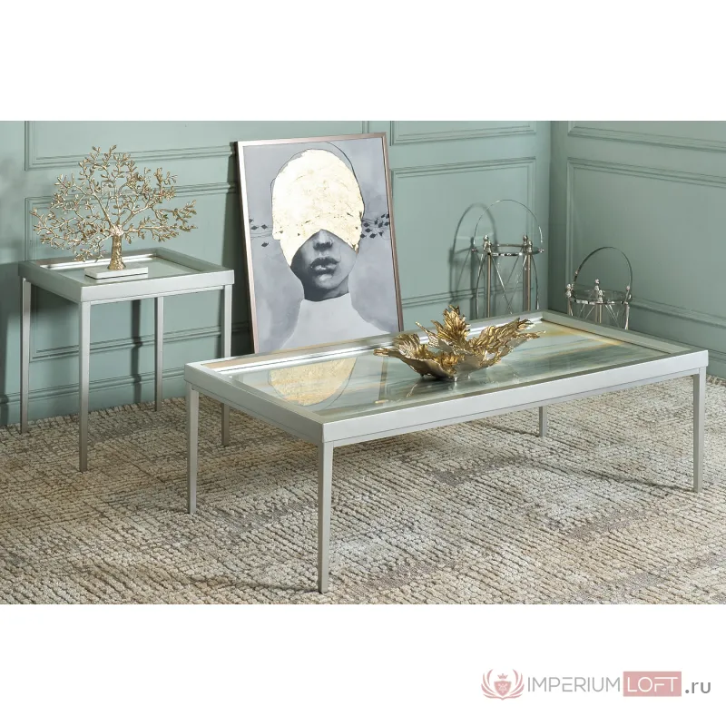 Холст 'Затмение-2' в багете латунь от ImperiumLoft